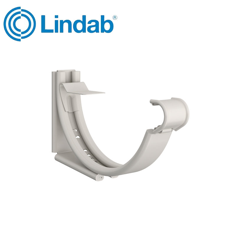 Lindab Round Adjustable Snap-On Bracket 125mm Painted White