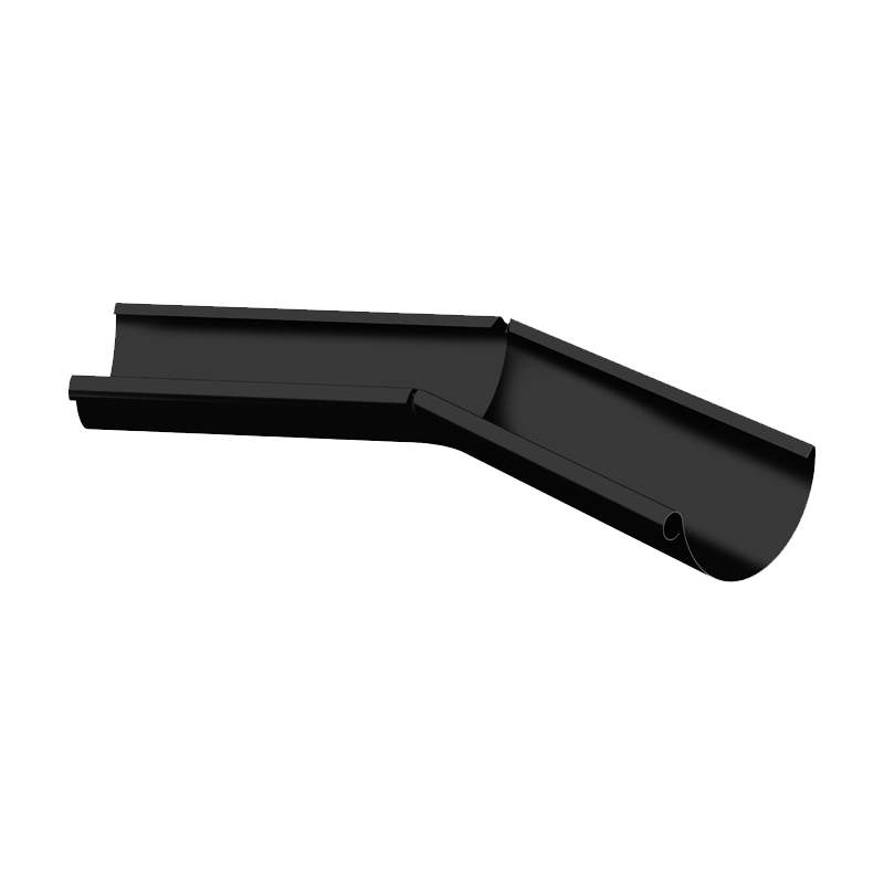 Lindab Black 125Mm Half Round 135Dg Internal Gutter Corner - Galvanised Steel