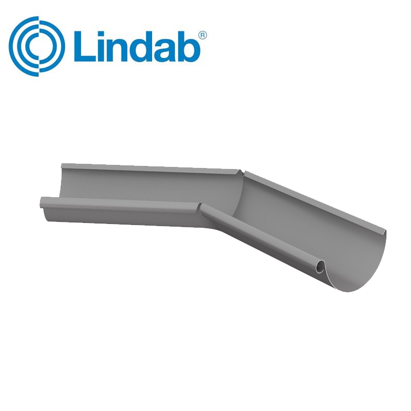 Lindab Half Round 135dg Inner Gutter Angle 125mm Painted Anthracite