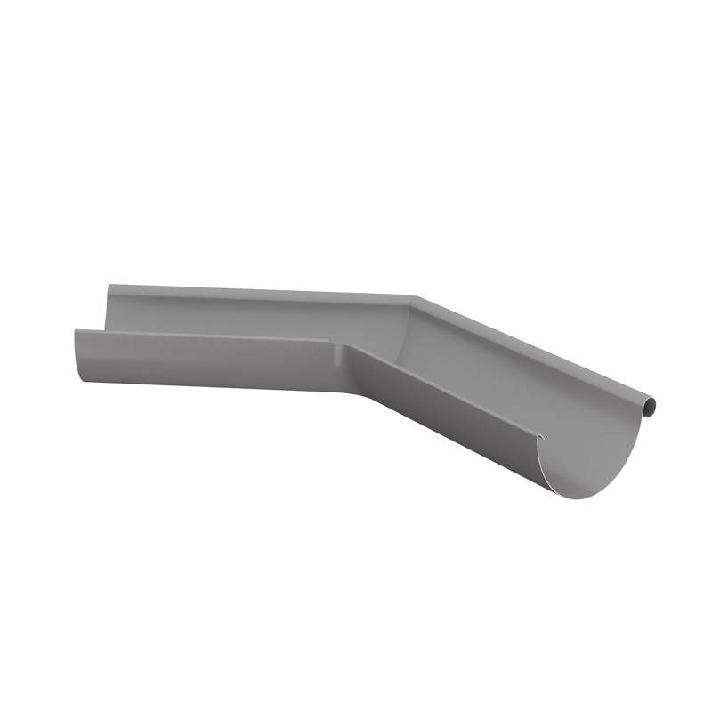 Lindab Anthracite Metallic 125Mm Half Round 135Dg External Gutter Corner - Anthracite Galvanised Steel