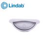 Lindab 125mm Half Round Steel Self Sealing Stop End - Silver Metallic