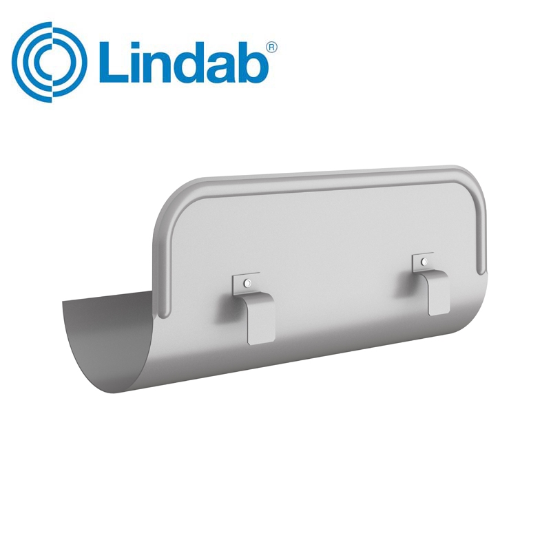 Lindab Half Round Straight Overflow Protector 125mm Painted Anthracite