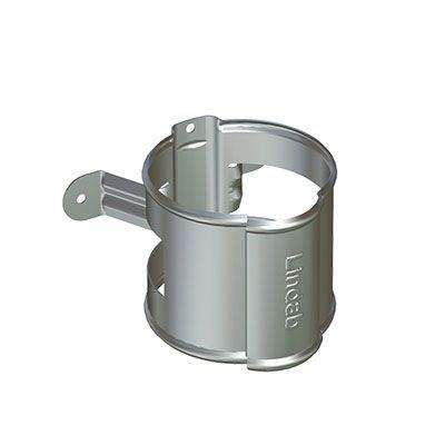 Lindab Silver Metallic 87Mm Round Steel Downpipe Bracket - Galvanised Steel