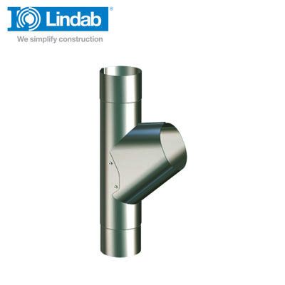 Lindab Guttering Round Adjustable Branch 120mm Painted Pine Green