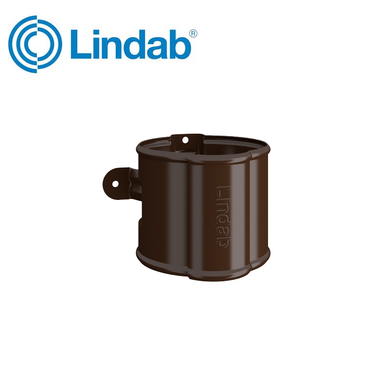 Lindab Round Downpipe Bracket 100mm Painted Brown