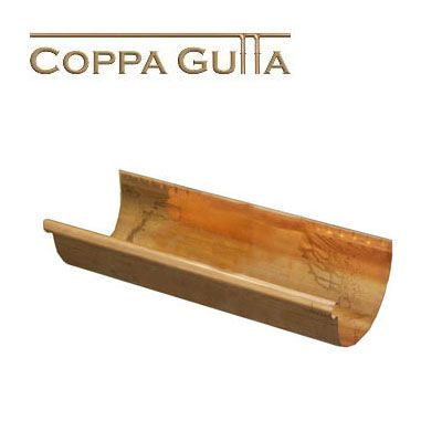 Copper Guttering Standard Half Round Gutter 2.4m Length