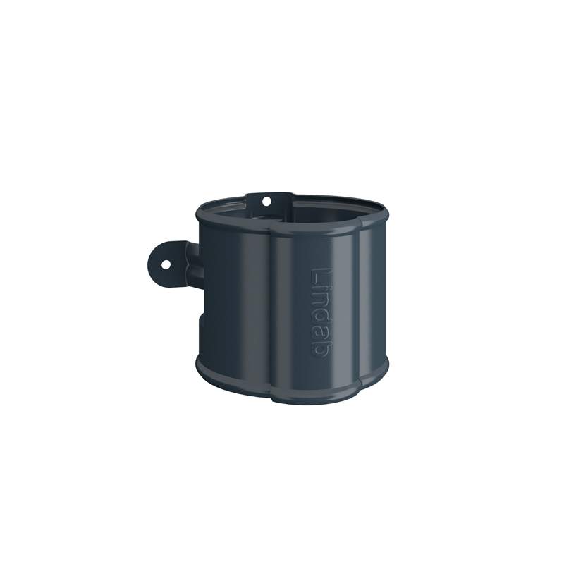 Lindab Dark Grey 100Mm Round Steel Downpipe Bracket - Galvanised Steel
