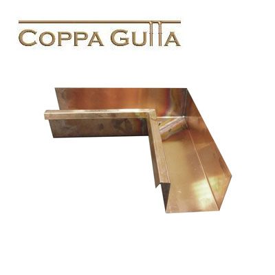 Copper Guttering Large Box Profile Internal Corner 90 Degree