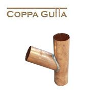 Copper Guttering Round Downpipe Branch 80mm