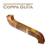 Metal Gutta Copper Square 80x80mm Downpipe Swan Neck Offset Bend