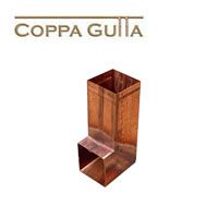 Metal Gutta Copper 80x80mm Square Downpipe Shoe