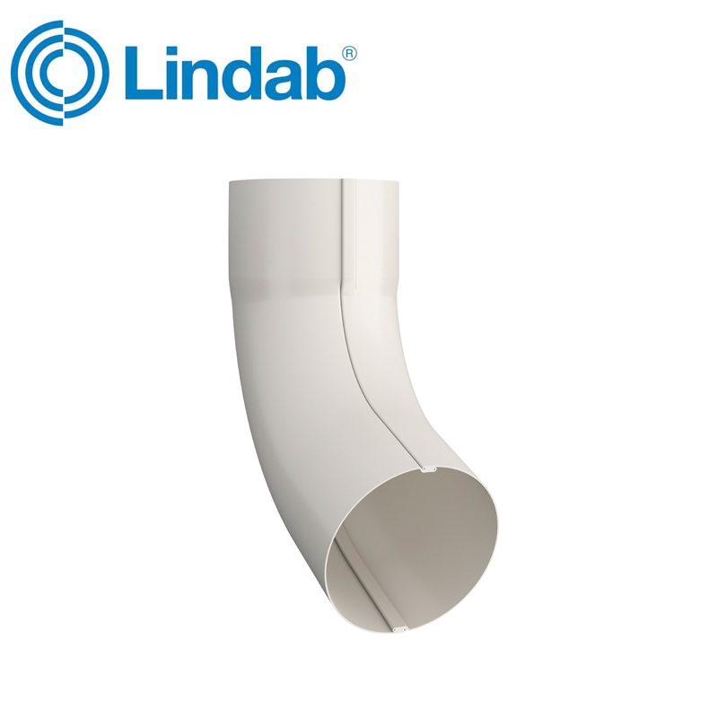 Lindab Round 85dg Pipe Bend 100mm Painted Antique White