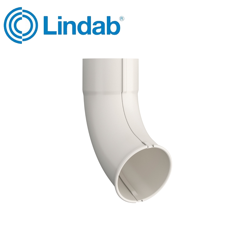 Lindab Round Downpipe Outlet Shoe 100mm Painted Antique White