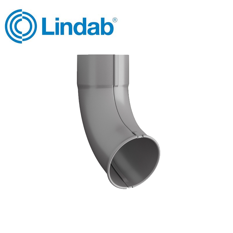 Lindab Round Downpipe Outlet Shoe 100mm Painted Anthracite
