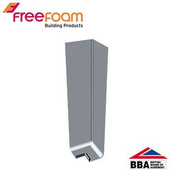 uPVC Fascia Board Corner (Square Edge) 300mm - Storm Grey