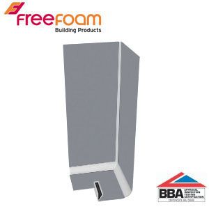 uPVC Fascia Board Corner (Square Edge) 600mm - Storm Grey