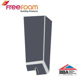 uPVC Fascia Board Corner (Square Edge) 600mm - Dark Grey