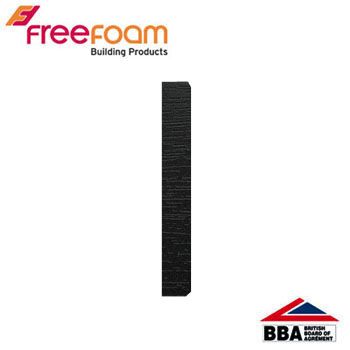 uPVC Fascia Board End Cap (Square Edged) - 300mm Black Ash