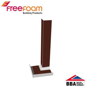 uPVC Fascia Board Internal Corner (Square Edge) 300mm - Brown
