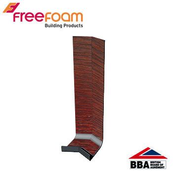 uPVC Fascia Board External Corner (Square Edged) 135d - 300mm Mahogany