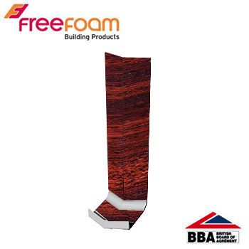 uPVC Fascia Board Internal Corner (Square Edged) 135d - 300mm Mahogany