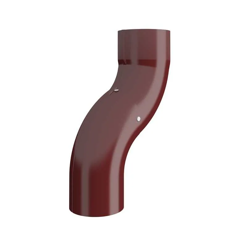 Lindab 100mm Round One Piece Bend - Dark Red | Drainage Superstore®