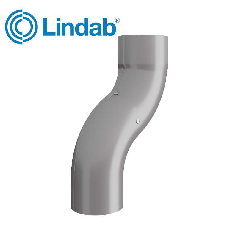 Lindab Round One Piece Bend 100mm Painted Anthracite Metallic
