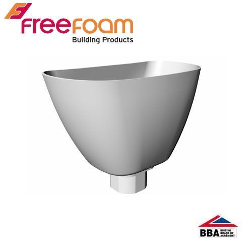 Freeflow Round Plastic Downpipe Hopper White
