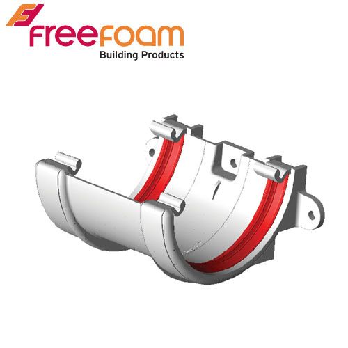 Freeflow Half Round Style Gutter Union Bracket - White