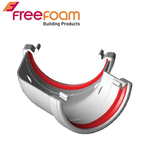 Freeflow 135 Degree Half Round Style Gutter Angle - White