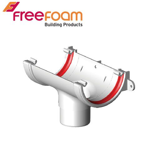 Freeflow Half Round Style Running Outlet - White