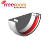 Freeflow 112mm Half Round Style Plastic Guttering External Stopend - White