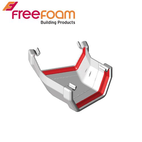 Freeflow 150 Degree Square Style Gutter Angle - White