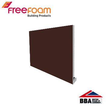 uPVC 225mm Replacement Fascia Board (18mm Square Edge) 5m - Brown