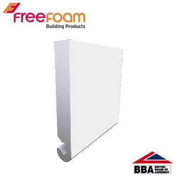 uPVC 225mm Replacement Fascia Board (23mm Bullnose Edge) 5m  - White