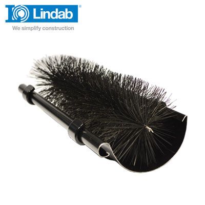 Lindab 3m Length Leafline Gutter Brush Black - 150mm