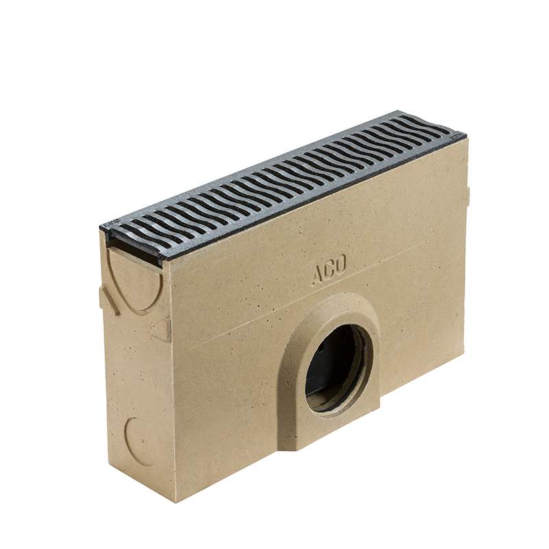 Aco Light Raindrain Driveway Channel Drain Sump Unit With Silt Bucket - B125 Concrete