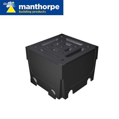 Channel Drain Manthorpe 4-Way SmartDrain Junction Black