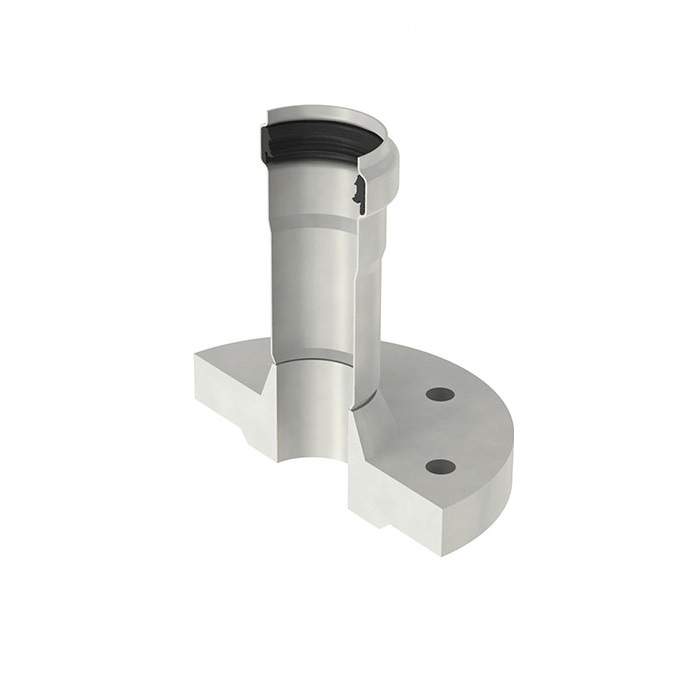 Aco Silver 316 Stainless Steel Pipe Connector With Socket And Flange - 75Mm