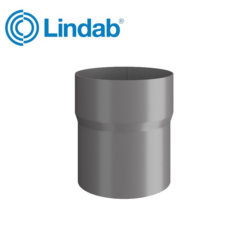 Lindab Round Pipe Connector 120mm Painted Anthracite Metallic