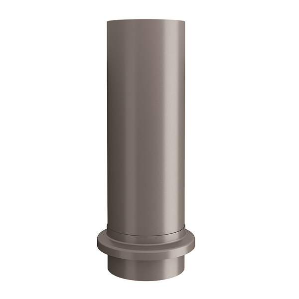 Lindab Anthracite Metallic 75Mm Round Downpipe Drain Shoe - Galvanised Steel