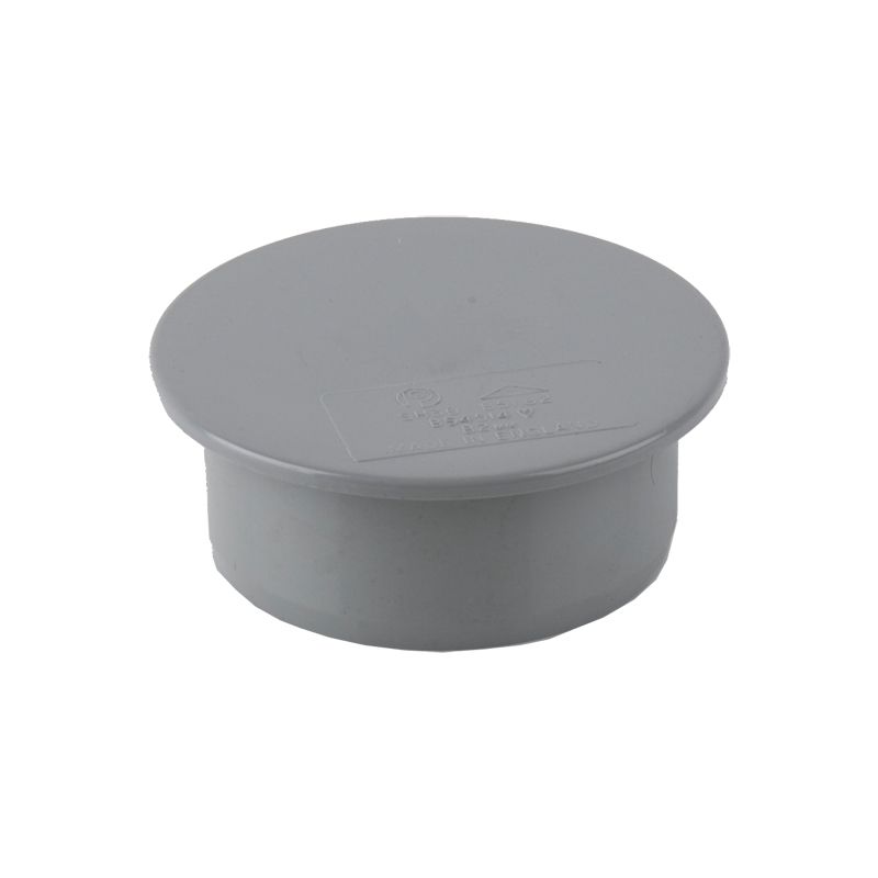 Brett Martin Soil Pipe Push Fit Socket Plug 82.4mm - Grey