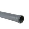 Brett Martin Soil Pipe Push Fit 3m Single Socket Ended Pipe 110mm - Grey