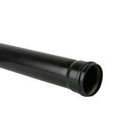 Brett Martin Soil Pipe Push Fit 6m Single Socket Ended Pipe 110mm - Black