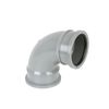 Brett Martin Soil Pipe Push Fit Double Socket Bend 92.5dg 110mm - Grey
