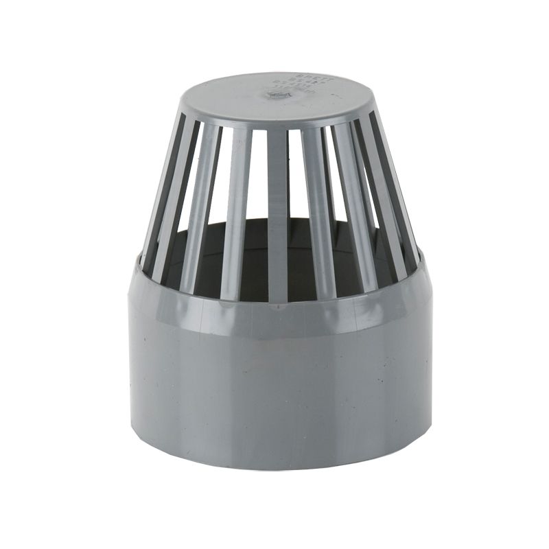 Brett Martin Soil Pipe Push Fit 160mm Vent Cowl - Grey