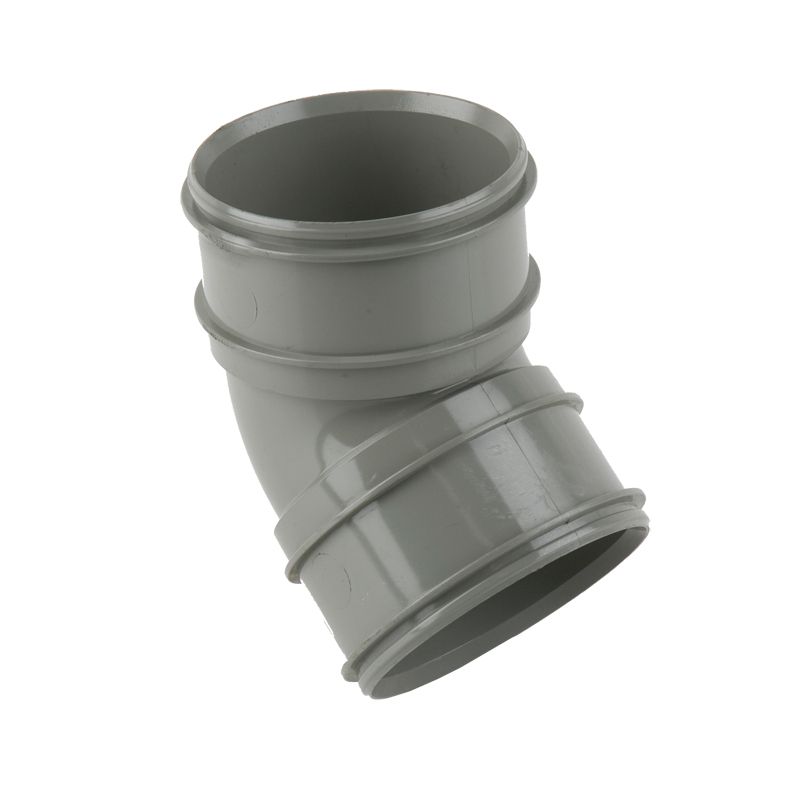 Soil Pipe Solvent Weld 135dg Double Socket Bend 82.4mm Grey Olive