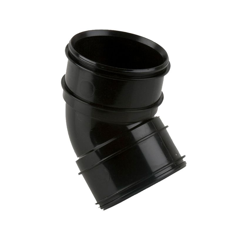 Brett Martin Soil Pipe Solvent Weld Double Socket Bend 135dg 110mm - Black
