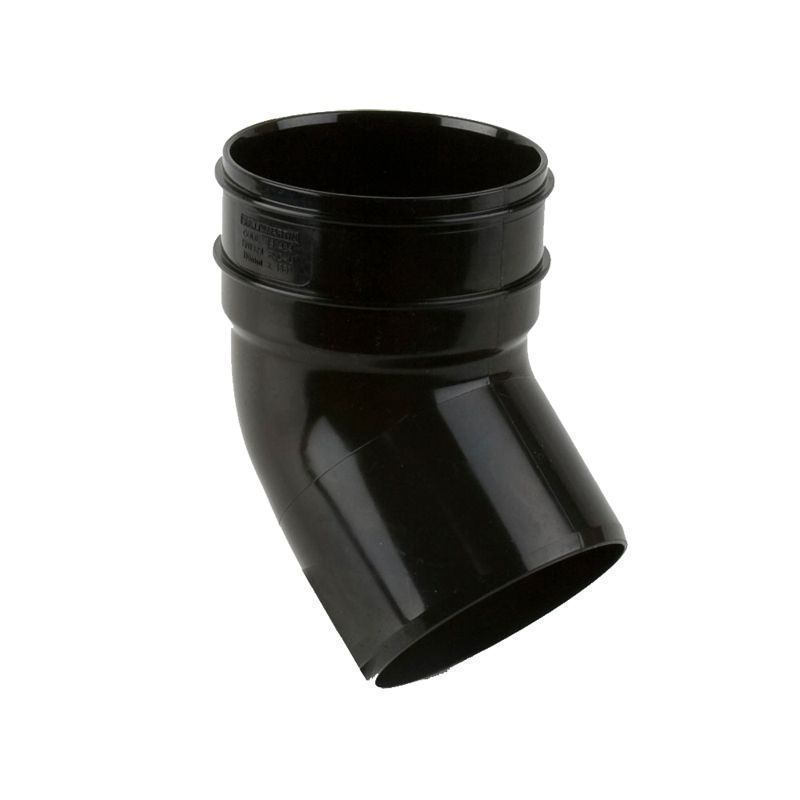 Brett Martin Black Soil Pipe 135 Degree Solvent Weld Single Socket Bend - 110mm