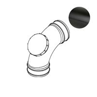 Brett Martin Black Soil Pipe Solvent Weld Access Socket Bend 92.5 Degree - 110mm